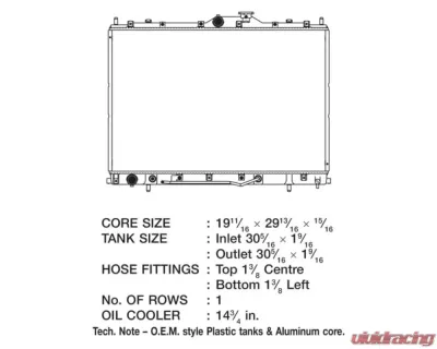 CSF Radiators Engine Coolant Radiator for Mitsubishi Endeavor 2004-2008, 2010-2011, Aluminum Core - 3123