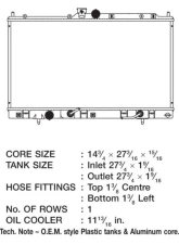 CSF Radiators Engine Coolant Radiator for Mitsubishi Lancer 2004-2005, Plastic-Aluminum Design                                     - 3128 - Image 2