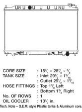 CSF Radiators Engine Coolant Radiator for Nissan Altima 2005-2006, Maxima 2004-2006, Plastic-Aluminum                                     - 3131 - Image 2