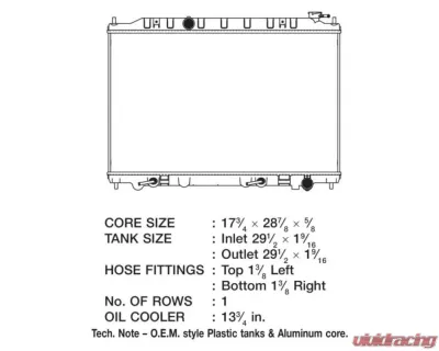 CSF Radiators Engine Coolant Radiator for Nissan Quest 2004-2009, Plastic-Aluminum, 17.7" x 29.1" - 3133