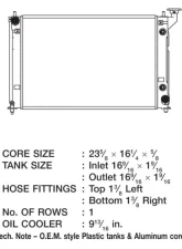 CSF Radiators OEM Plastic Radiator for Scion tC 2005-2010, Aluminum Core, 23 5/8" Length                                     - 3138 - Image 2