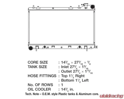 CSF Radiators Engine Coolant Radiator for Subaru Forester 2003-2005, Plastic-Aluminum Construction - 3139