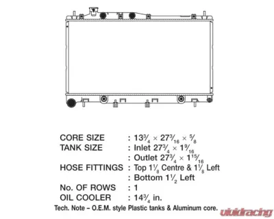 CSF Radiators Engine Coolant Radiator for Subaru Legacy Outback 2005-2009, Plastic-Aluminum - 3142