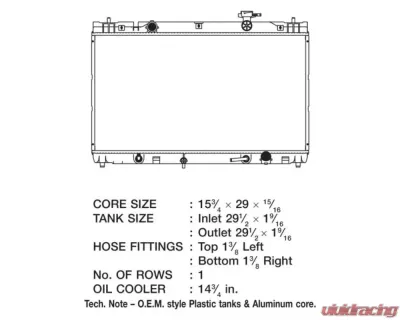 CSF Radiators OEM Plastic Engine Coolant Radiator for Toyota Camry/Solara 2002-2008 - 3143