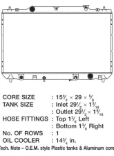 CSF Radiators Engine Coolant Radiator for Toyota Solara 2002-2003, Plastic-Aluminum, 15 13/16"                                     - 3152 - Image 2