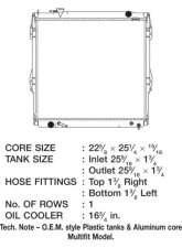 CSF Radiators Engine Coolant Radiator for Toyota Tacoma 1995-2004, Plastic-Aluminum, 22 5/8" Core                                     - 3157 - Image 2