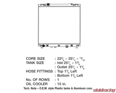 CSF Radiators Engine Coolant Radiator for Kia Sorento 2003-2006, Plastic-Aluminum, 22.7" x 25.1" - 3191
