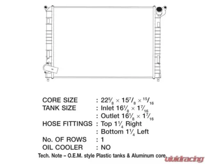 CSF Radiators Plastic-Aluminum Radiator for Mini Cooper 2002-2006, 22.75" x 16.06" - 3193