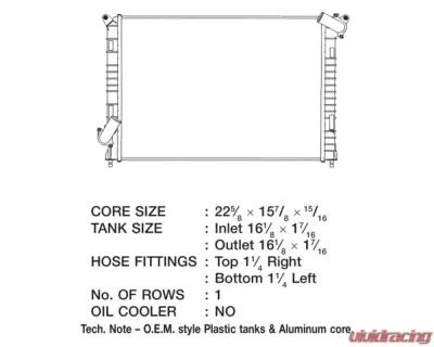 CSF Radiators OEM Plastic Radiator for Mini Cooper 2002-2007, 22.75" x 16.06" Aluminum Core - 3194