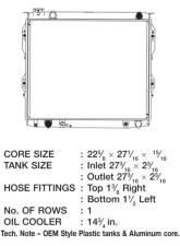 CSF Radiators OEM Plastic Radiator for Toyota Tundra 2005-2006, Aluminum Core 22 5/8"                                     - 3235 - Image 2