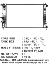 CSF Radiators Engine Coolant Radiator for Saturn L-Series 2000-2005, Plastic-Aluminum, 23.625" x 14.5"                                     - 3239 - Image 2