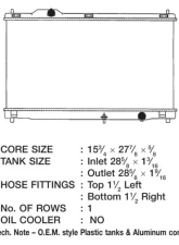 CSF Radiators OEM Plastic Radiator for Lexus GS 2006-2011, Aluminum Core, 15 13/16" Length                                     - 3297 - Image 2
