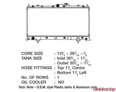 CSF Radiators Engine Coolant Radiator for Mitsubishi Eclipse 2006-2012, Plastic-Aluminum Design - 3303