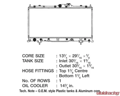CSF Radiators Engine Coolant Radiator for Mitsubishi Eclipse 2006-2012, Plastic-Aluminum Construction - 3304