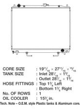 CSF Radiators Engine Coolant Radiator for Mitsubishi Montero 2003-2006, Plastic-Aluminum Construction                                     - 3305 - Image 2