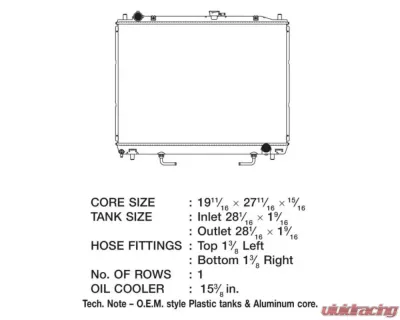 CSF Radiators Engine Coolant Radiator for Mitsubishi Montero 2003-2006, Plastic-Aluminum Construction - 3305