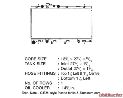 CSF Radiators Engine Coolant Radiator for Subaru Outback 2001-2004, Plastic-Aluminum Construction - 3310