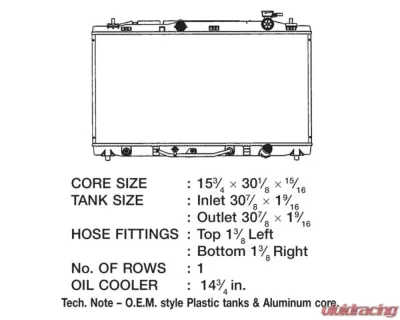 CSF Radiators OEM Plastic Radiator for Lexus ES 2007-2012, Toyota Avalon 2005-2012, Camry 2007-2011, Venza 2009-2016, Aluminum Core, Downflow Design - 3313