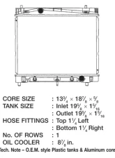 CSF Radiators OEM Plastic Radiator for Scion xD 2008-2014, Toyota Yaris 2007-2019, 1 Row                                     - 3318 - Image 2