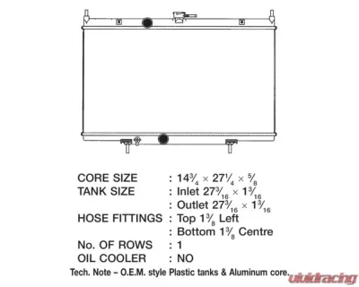 CSF Radiators Plastic-Aluminum Engine Coolant Radiator for Nissan Sentra 2.0L 2007-2012 - 3346