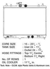 CSF Radiators OEM Plastic Radiator for Nissan Versa 1.8L 2007-2009, Aluminum Core                                     - 3347 - Image 2