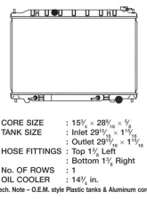 CSF Radiators Plastic Radiator for Nissan Maxima 3.5L 2007-2008, Downflow Design                                     - 3371 - Image 2