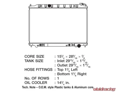 CSF Radiators Plastic Radiator for Nissan Maxima 3.5L 2007-2008, Downflow Design - 3371
