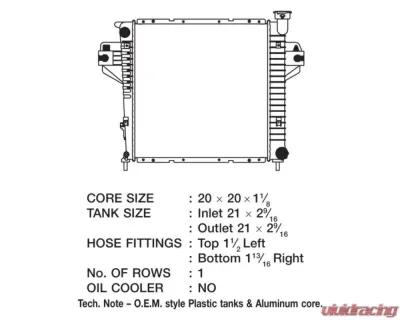 CSF Radiators OEM Plastic Radiator for Jeep Liberty 3.7L 2007, Direct Fit Replacement - 3379