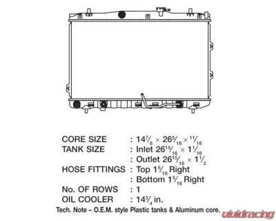 CSF Radiators Engine Coolant Radiator for Kia Spectra 2.0L 2005-2009, Plastic-Aluminum Construction - 3380