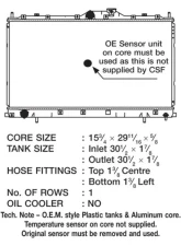 CSF Radiators Engine Coolant Radiator for Mitsubishi Galant 2.4L 2007-2010, Plastic-Aluminum                                     - 3382 - Image 2