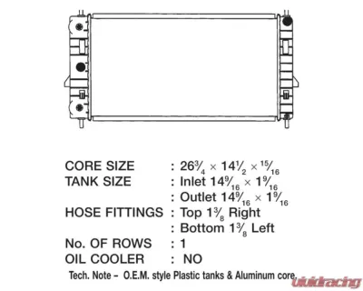 CSF Radiators OEM Plastic Radiator for Chevrolet Cobalt 2.0L 2005-2010, Aluminum Core - 3393