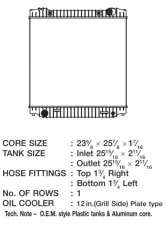 CSF Radiators OEM Plastic Radiator for Ford E-350 Super Duty 6.0L 2004-2010                                     - 3396 - Image 2