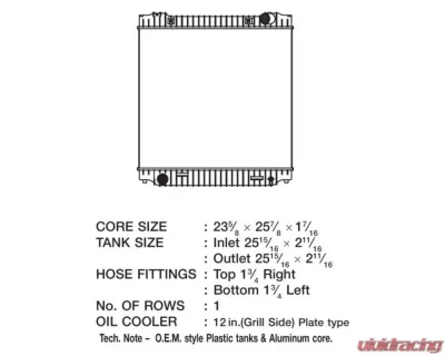 CSF Radiators OEM Plastic Radiator for Ford E-350 Super Duty 6.0L 2004-2010 - 3396