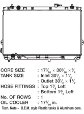 CSF Radiators OEM Plastic Radiator for Kia Sedona 3.8L 2006-2010, Downflow Design                                     - 3409 - Image 2