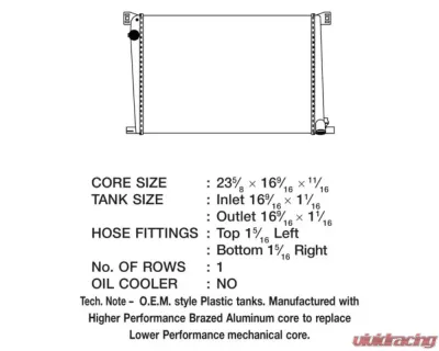 CSF Radiators OEM Plastic Radiator for Mini Cooper 1.6L 2007-2015, Aluminum Core - 3429