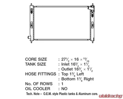 CSF Radiators Engine Coolant Radiator for Mitsubishi Lancer 2.0L 2008-2017, Aluminum Core - 3431