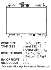 CSF Radiators OEM Plastic Radiator for Nissan Cube 1.8L 2009-2014, Aluminum Core                                     - 3432 - Image 2