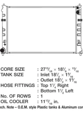 CSF Radiators OEM Plastic Radiator for Mazda MPV 3.0L 2002-2005, Aluminum Core                                     - 3434 - Image 2