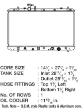 CSF Radiators OEM Plastic Radiator for Suzuki SX4 2.0L 2007-2009, Aluminum Core, Downflow                                     - 3444 - Image 2