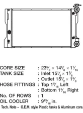 CSF Radiators OEM Plastic Radiator for Toyota Corolla 2.4L 2009-2011, Aluminum Core                                     - 3446 - Image 2