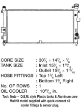 CSF Radiators CSF OEM Plastic Radiator for Pontiac Aztek 3.4L 2001-2005, Aluminum Core                                     - 3448 - Image 2