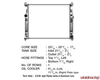 CSF Radiators Plastic Radiator for Mercedes-Benz ML320 3.0L 2007-2009, OEM Fit - 3458