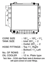 CSF Radiators CSF OEM Plastic Radiator for Jeep Wrangler 2.4L 2005-2006, Downflow Design                                     - 3465 - Image 2