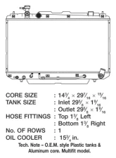 CSF Radiators Plastic Radiator for Toyota RAV4 2.0L 2002-2003, OE Style, Aluminum Core                                     - 3474 - Image 2
