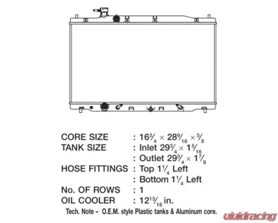 CSF Radiators OEM Plastic Radiator for Honda CR-V 2.4L 2010-2011, Direct Fit - 3482