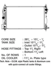 CSF Radiators OEM Plastic Radiator for Buick Allure, Lacrosse, Regal, Impala, Malibu 2010-2020                                     - 3577 - Image 2