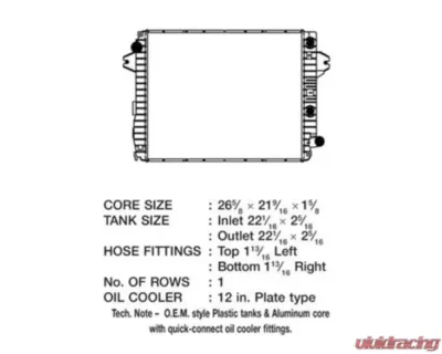 CSF Radiators 1 5/8 Inch Thick Plastic-Aluminum Radiator for Ram 2500/3500 2013-2018 - 3663
