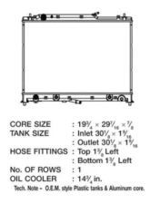 CSF Radiators Plastic-Aluminum Radiator for Mazda CX-9 3.7L 2007-2015, 19.75"x29.44"                                     - 3689 - Image 2