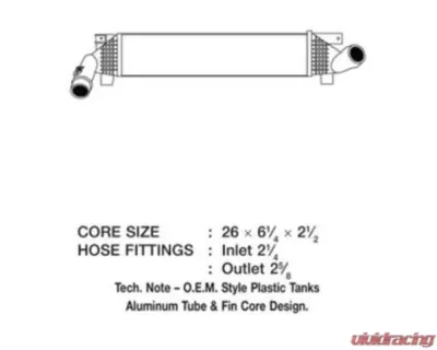 CSF Radiators OEM Intercooler for Ford Explorer 2.0L 2012-2015, Aluminum, Direct Fit - 6069