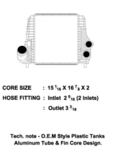 CSF Radiators Intercooler for Ford F-150 3.5L 2011-2012, Aluminum Core, Plastic Tank                                     - 6075 - Image 2